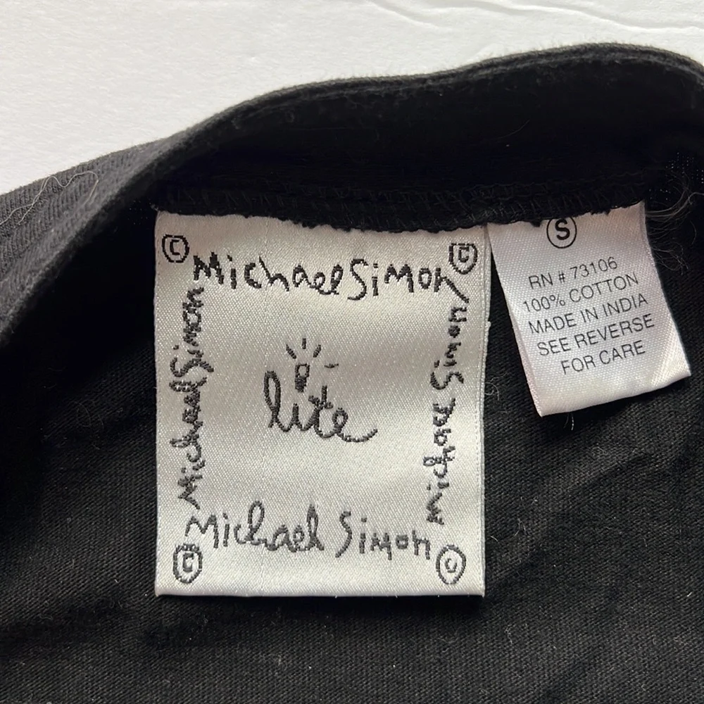 Michael Simon lite Button Cardigan embroidered flowers and flamingos sz S - Picture 5 of 8